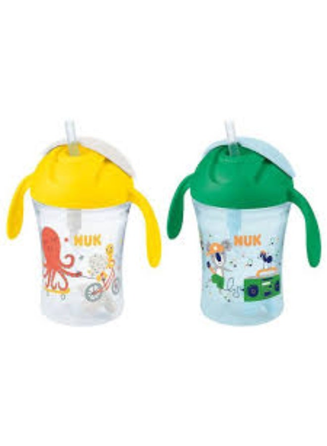 NUK Polypropylene Pp Motion Cup Learning Cup | 230 Ml | Leak-Proof, Soft Straw | Ergonomically Shaped Handles | 8+ Months | Bpa Free | Assorted - Image 4